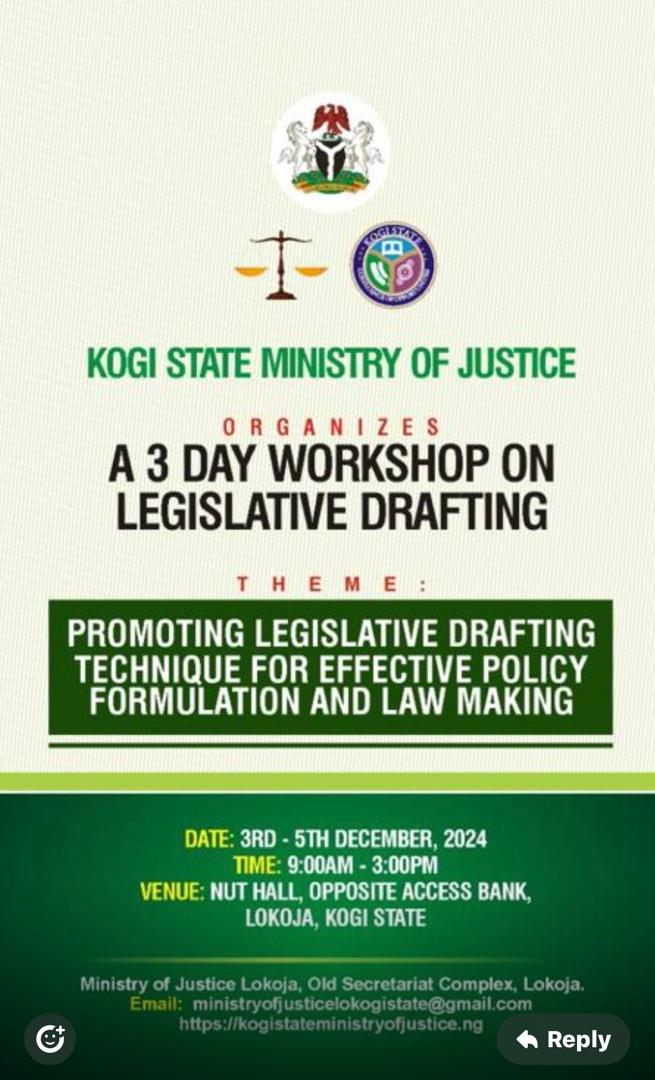 A 3 Day Workshop On Legislative Drafting